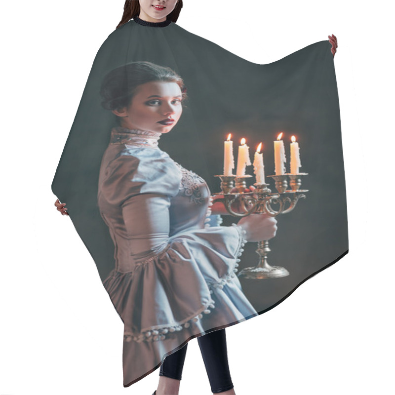 Personality  Woman In Victorian Dress Hair Cutting Cape