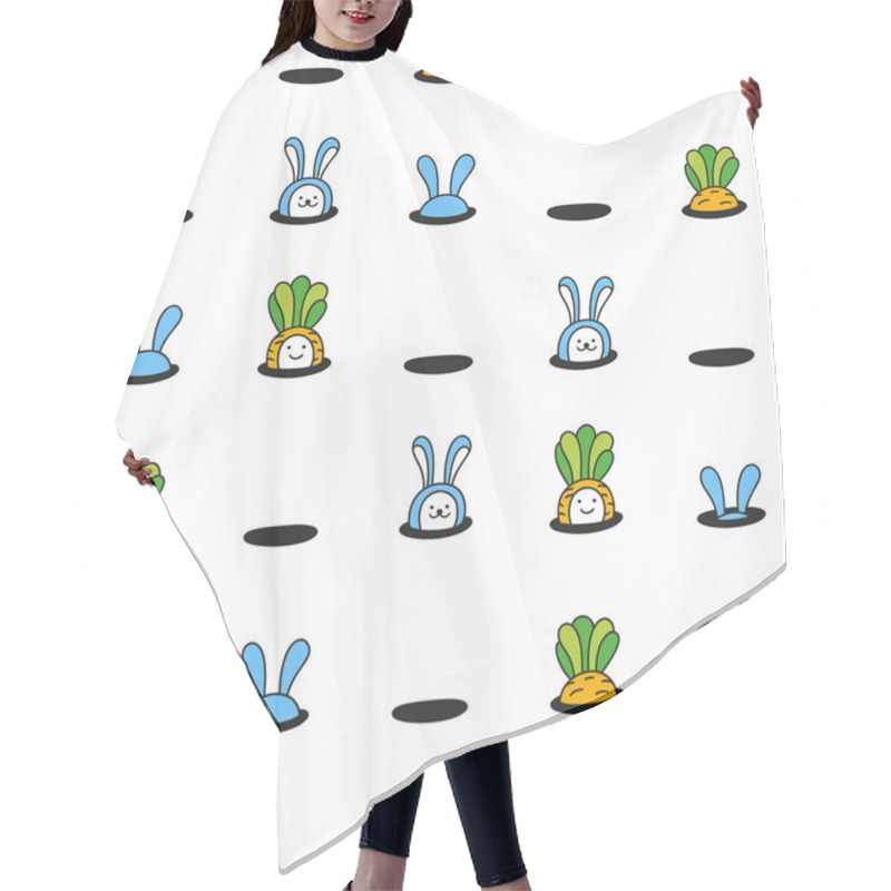 Personality  Bunny Rabbits And Baby Carrots Hair Cutting Cape