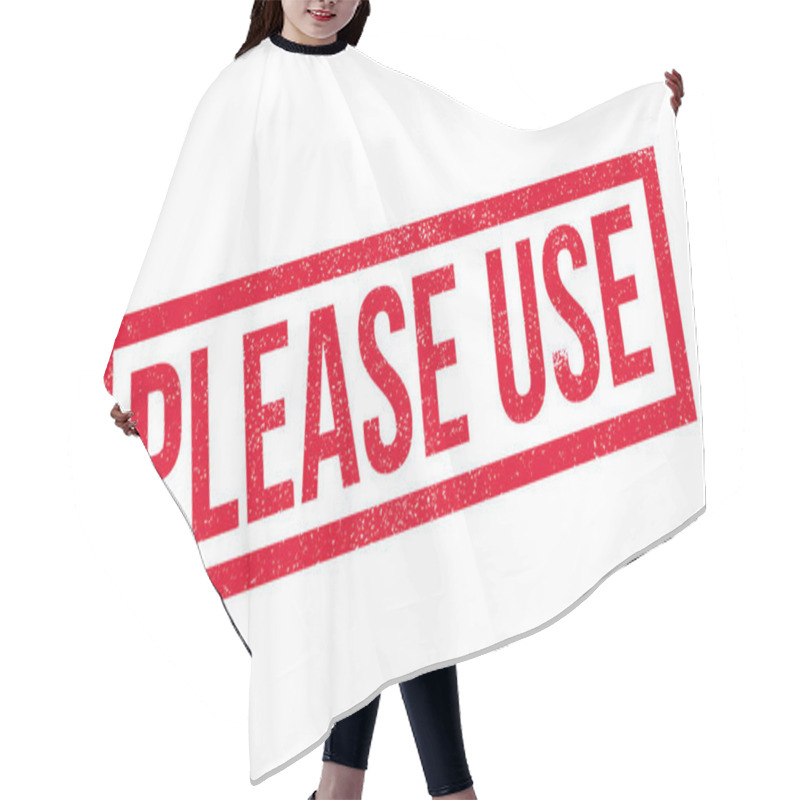 Personality  Please Use Rubber Stamp Hair Cutting Cape