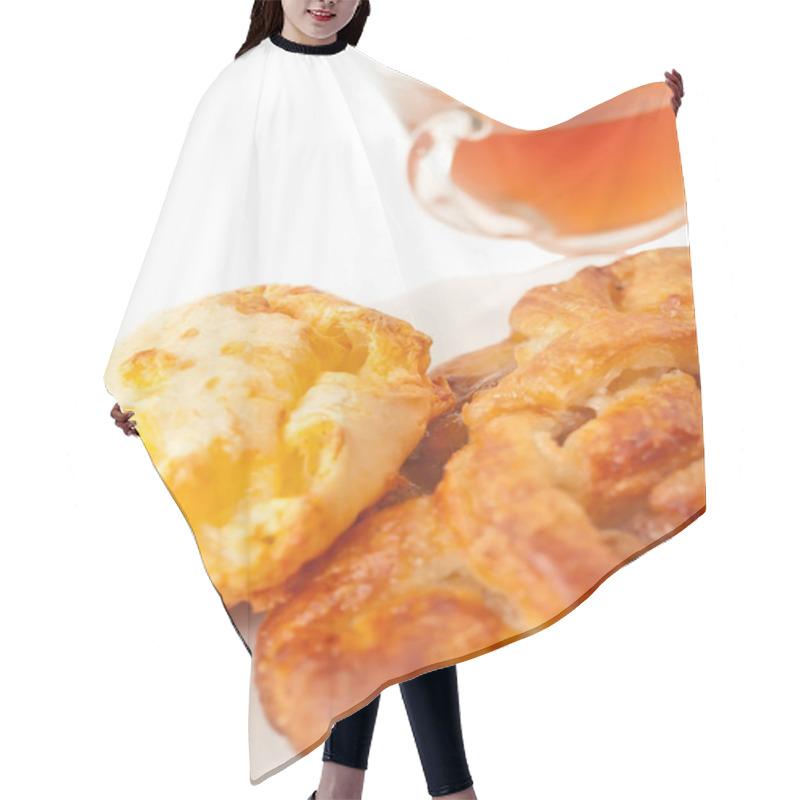 Personality  Delicious Freshly Baked Pastry Filled With Cheese And Fruits Hair Cutting Cape