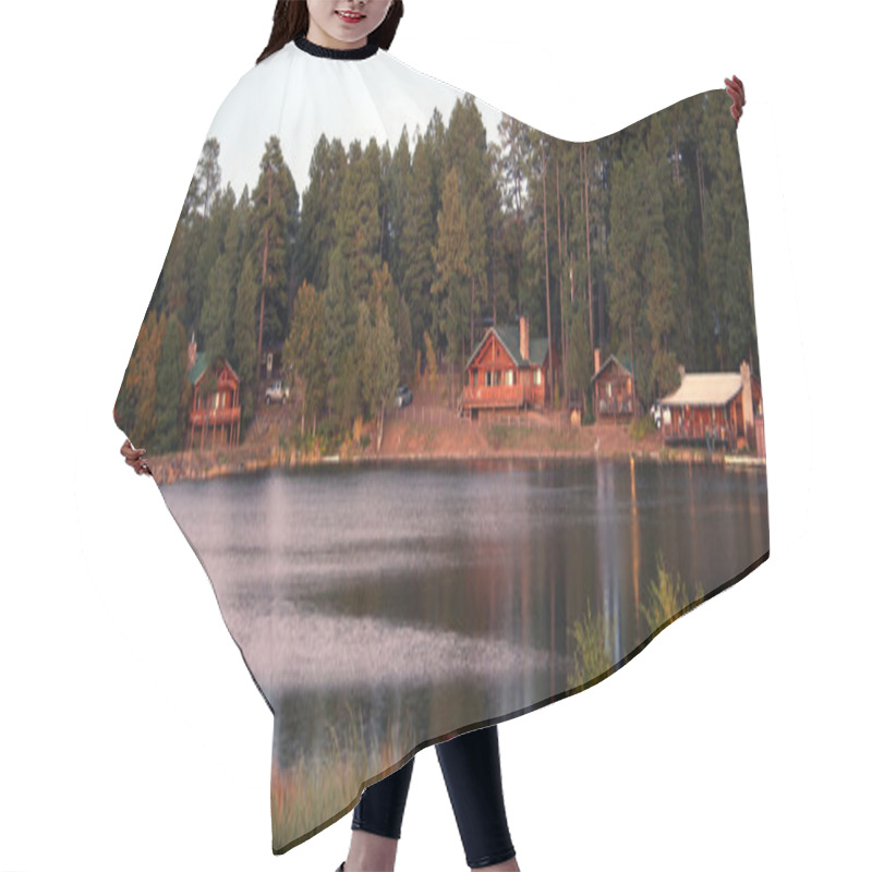 Personality  As Twilight Blankets The Cabins On A Mountain Lake Hair Cutting Cape