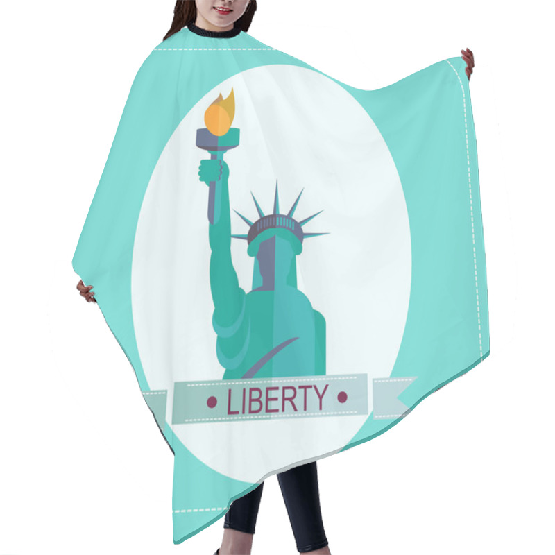 Personality  NEW YORK STATUE OF LIBERTY Hair Cutting Cape