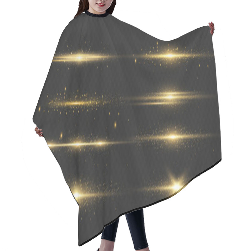 Personality  Yellow Horizontal Line. Hair Cutting Cape