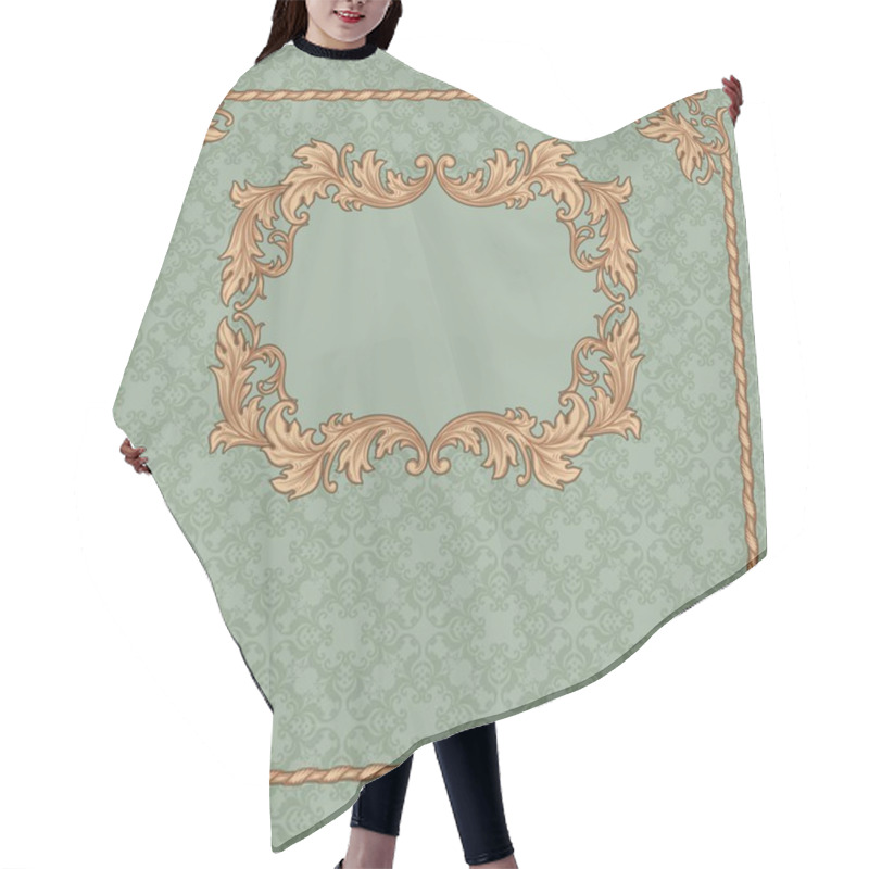 Personality  Retro Frame On A Green Background Hair Cutting Cape