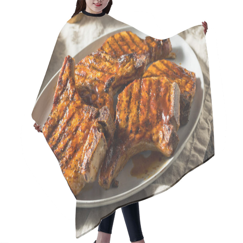 Personality  Homemade Barbecue Pork Chops Hair Cutting Cape