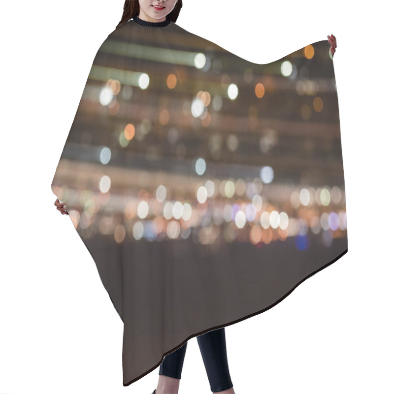 Personality  Blurred Night Background With Bright Illumination Hair Cutting Cape