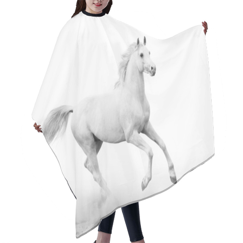 Personality  White Stallion Hair Cutting Cape