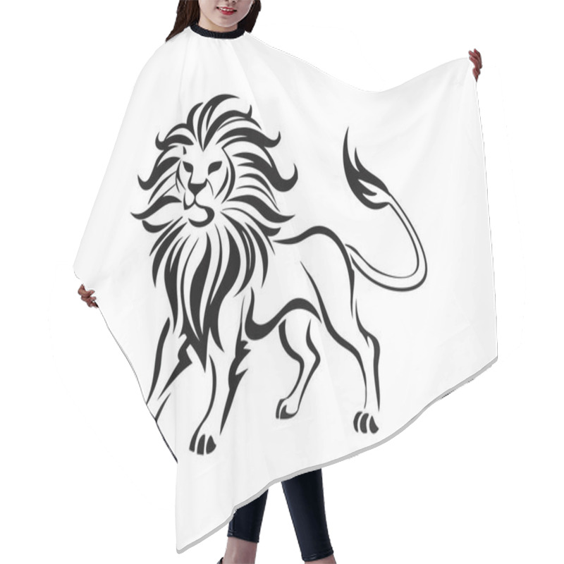 Personality  Majestic Lion Tribal Tattoo Design - Vector Illustration Hair Cutting Cape