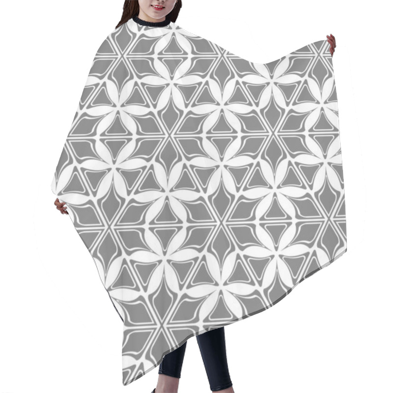 Personality  Abstract Geometric Pattern. Seamless Vector Background. Hair Cutting Cape