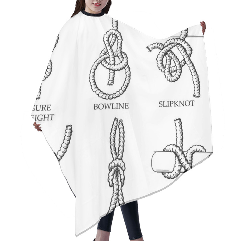 Personality  A Collection Of Knots And Hitches Illust Hair Cutting Cape