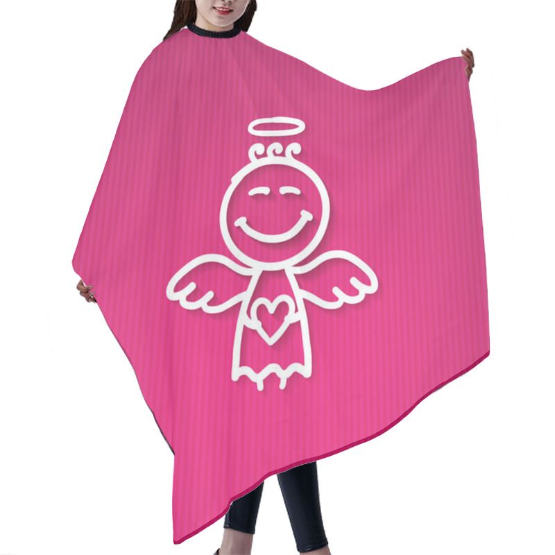 Personality  Hand Drawn Angel Hair Cutting Cape