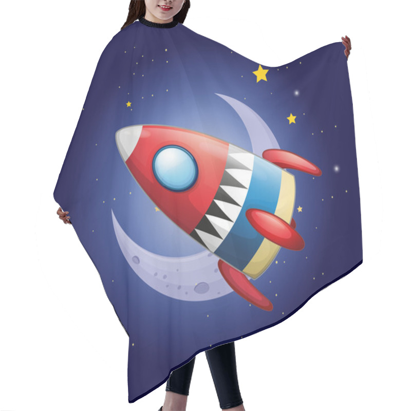 Personality  A Spaceship Near The Moon Hair Cutting Cape