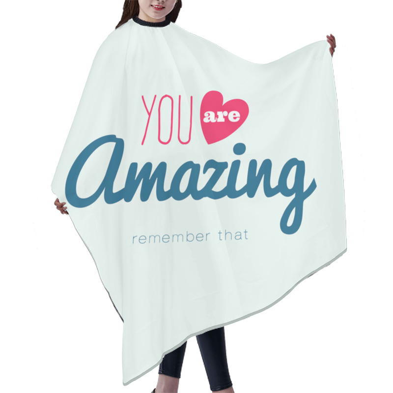 Personality  Motivational Quote Poster Hair Cutting Cape