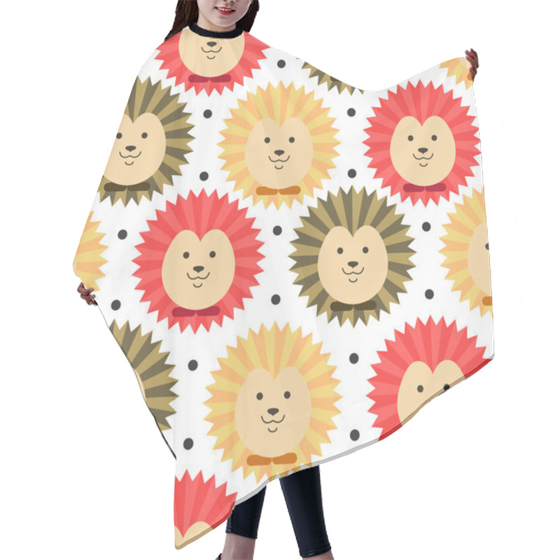 Personality  Hedgehog Seamless Pattern Hair Cutting Cape