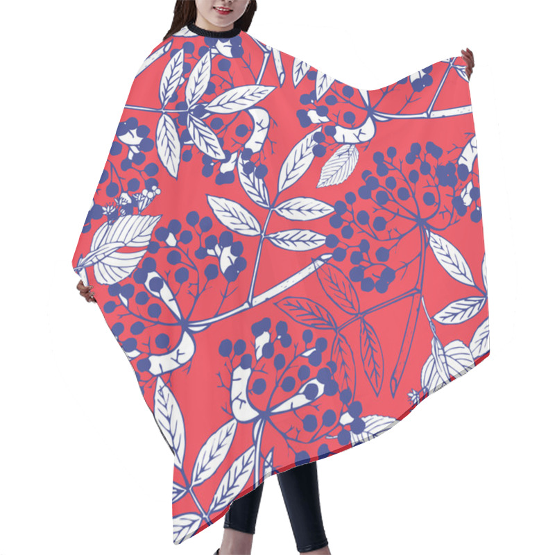 Personality  Creeper Berries Seamless Pattern Hair Cutting Cape