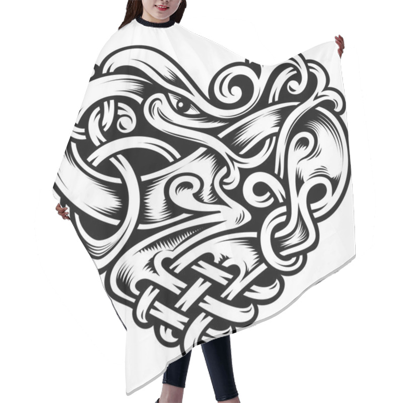 Personality  Vector Celtic Pattern In The Shape Of Heart Hair Cutting Cape