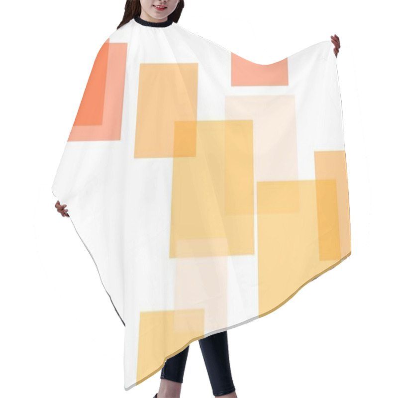 Personality  Abstract Orange Squares Illustration Background Hair Cutting Cape