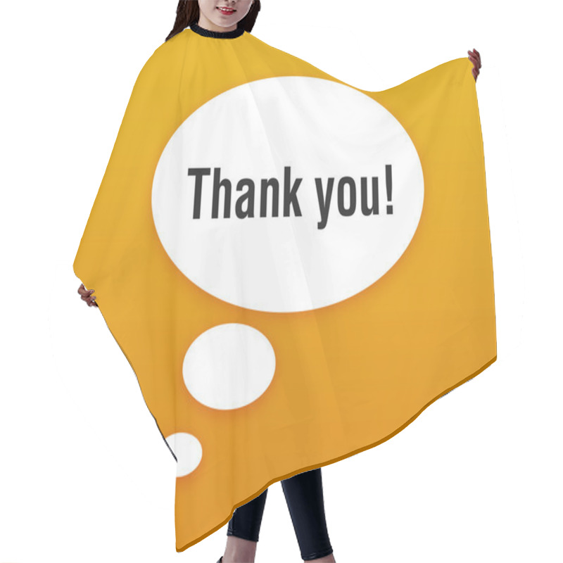 Personality  Talking Bubble With Thanking Hair Cutting Cape