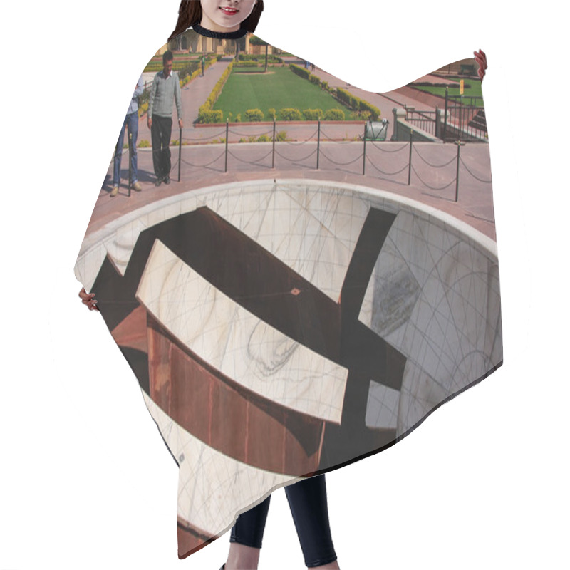 Personality  Sundial At Astronomical Observatory Jantar Mantar In Jaipur, Ind Hair Cutting Cape