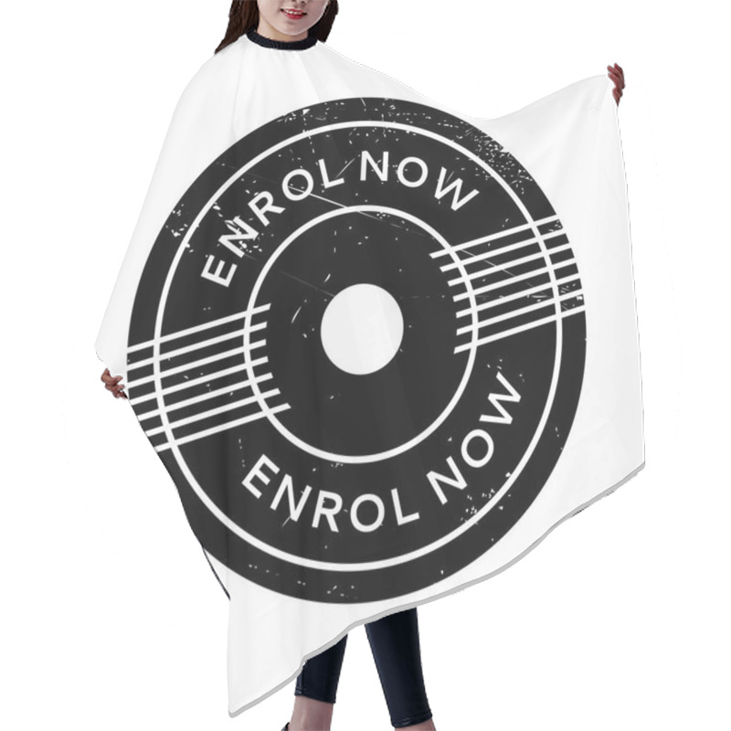 Personality  Enrol Now Rubber Stamp Hair Cutting Cape