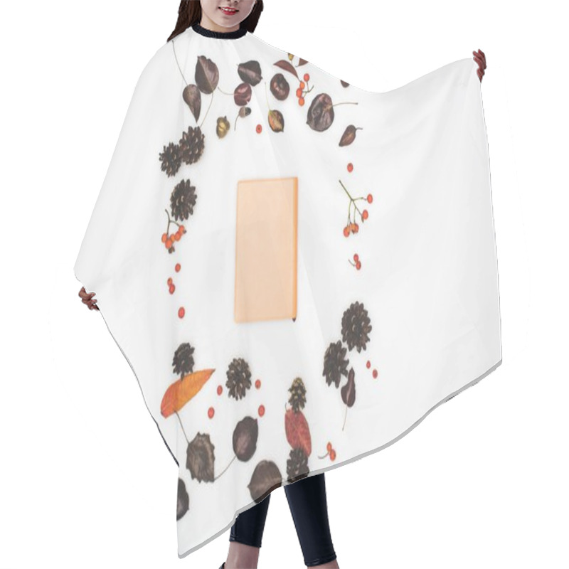 Personality  Dry Autumn Leaves And Notebook Hair Cutting Cape