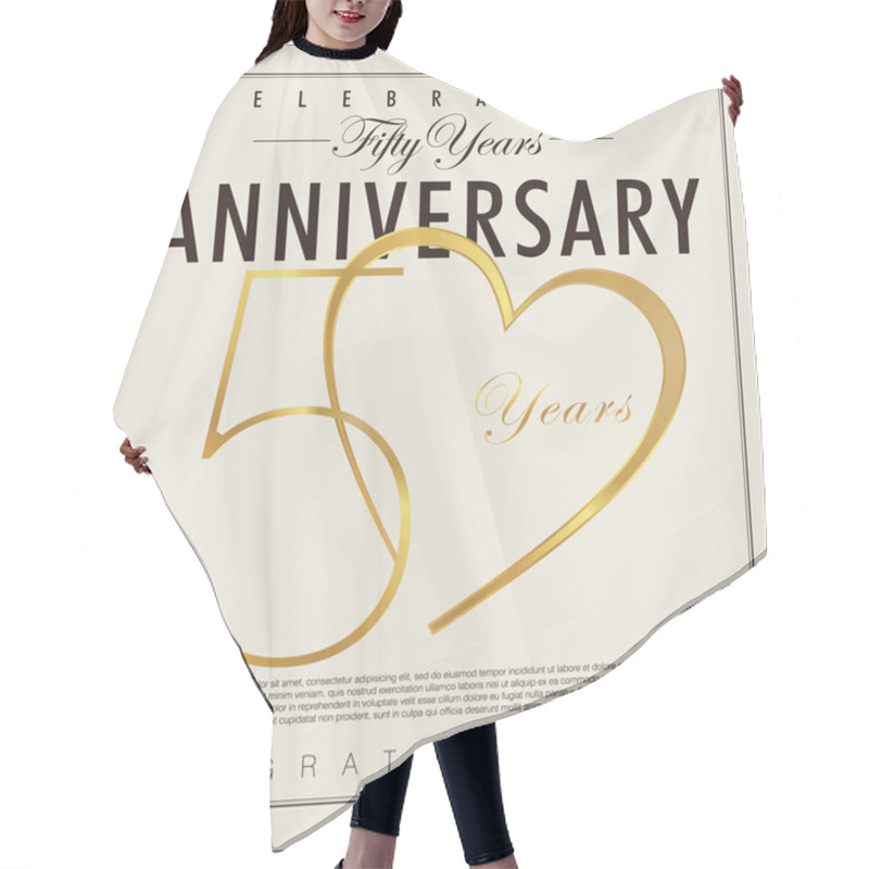 Personality  50 Years Anniversary Background Hair Cutting Cape