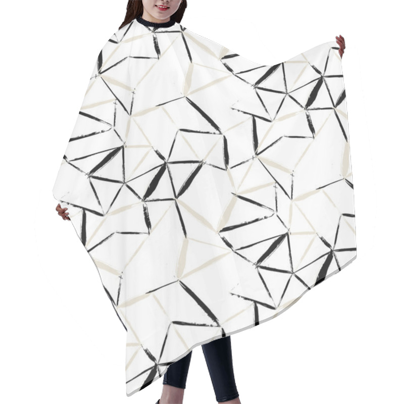 Personality  Hand Painted Geometric Pattern Hair Cutting Cape