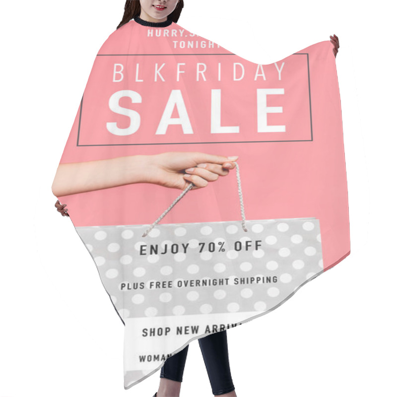 Personality  Person Holding Shopping Bag Hair Cutting Cape