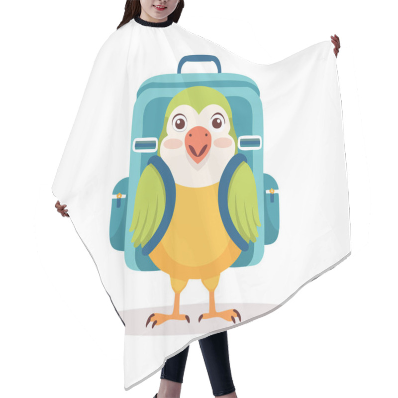 Personality  Cute Parrot With Large Backpack Hair Cutting Cape