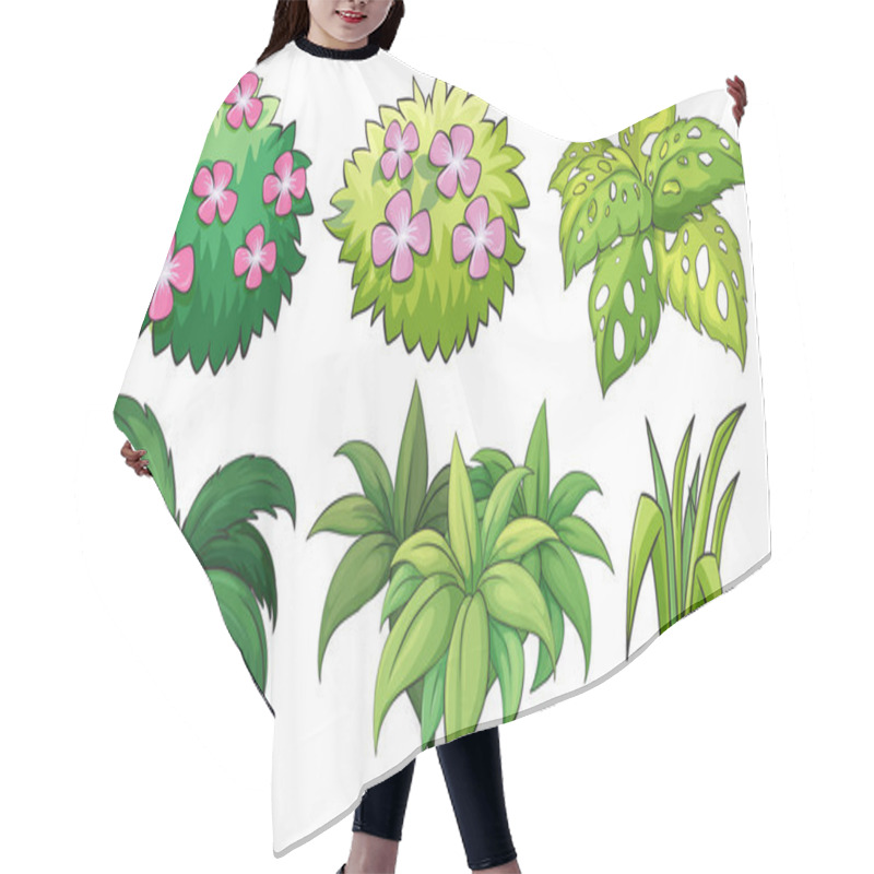 Personality  Six Ornamental Plants Hair Cutting Cape