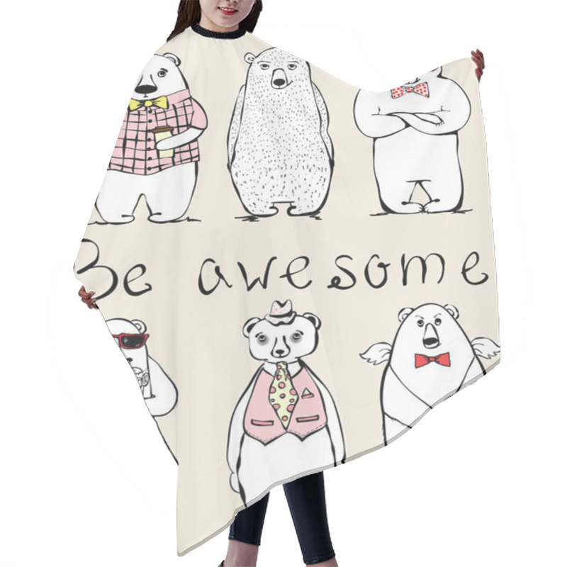 Personality  Cool Awesome Bears.  Hair Cutting Cape