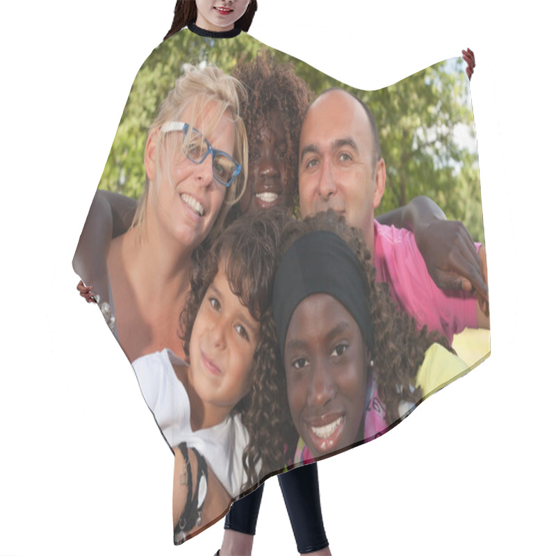 Personality  Multi Etnic Family Hair Cutting Cape