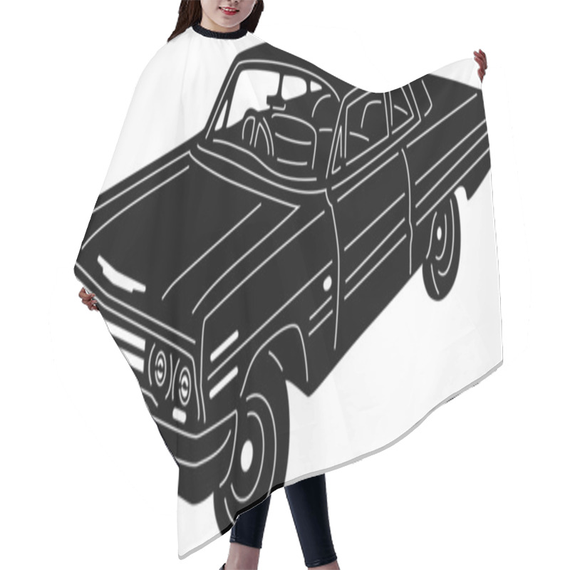 Personality  Car - Detailed Silhouette Hair Cutting Cape