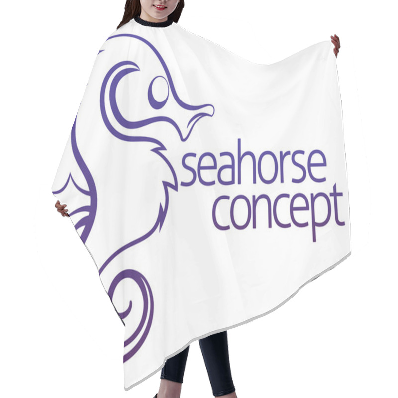 Personality  Seahorse Concept Hair Cutting Cape