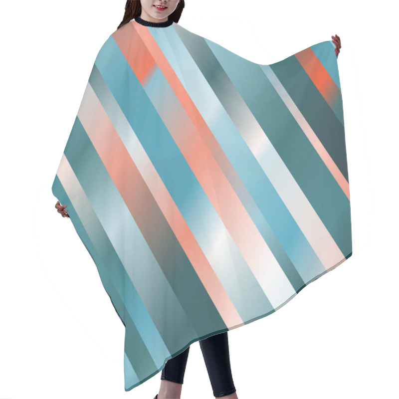 Personality  Blue And Red Lines And Stripes Vector Background. Hair Cutting Cape