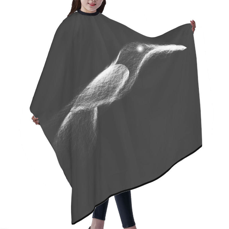 Personality  Neon Abstract  Hummingbird Hair Cutting Cape