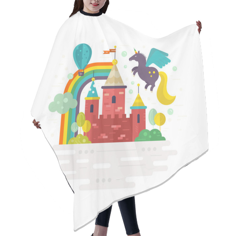 Personality  Magic Castle  Illustration Hair Cutting Cape