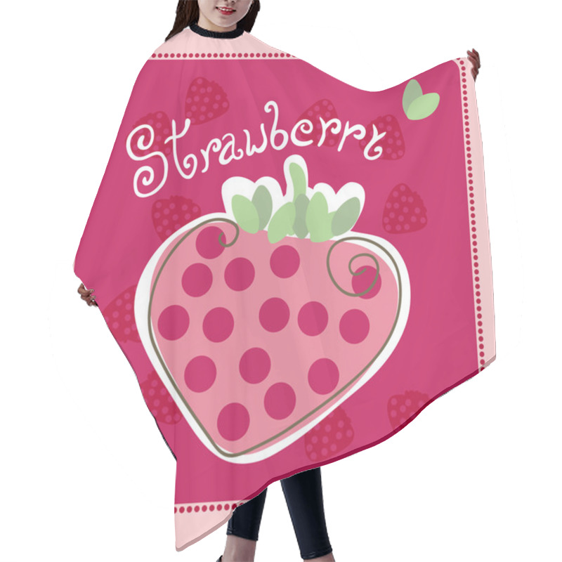 Personality  Strawberry Card Hair Cutting Cape