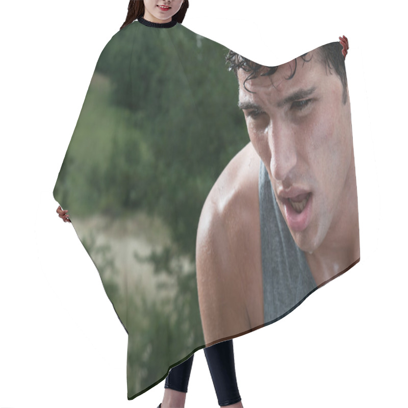 Personality  Exhausted Runner Hair Cutting Cape