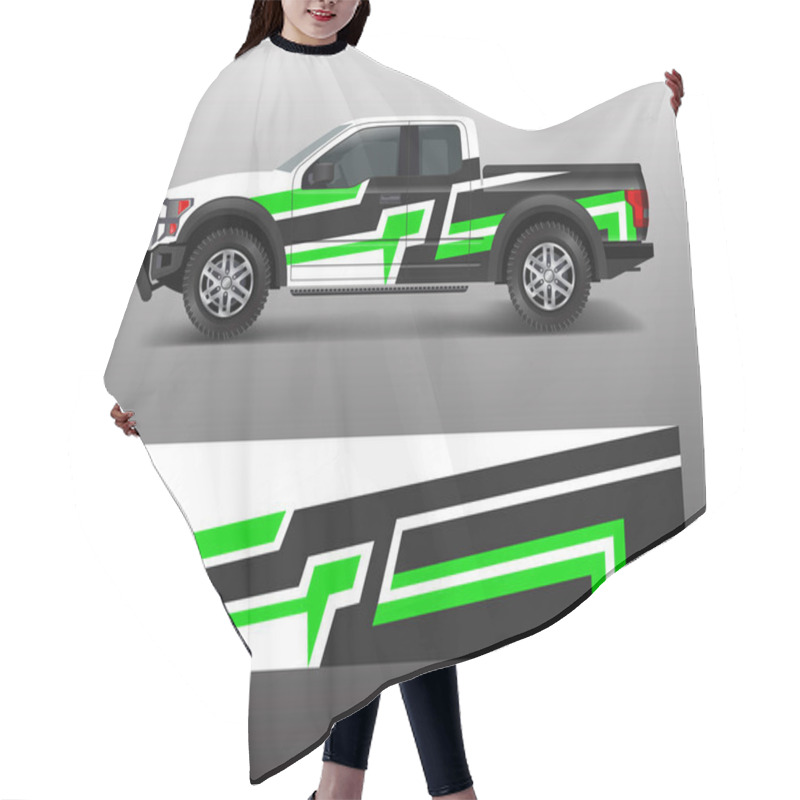 Personality  Racing Graphic Background Vector For Truck, Pickup And Vehicle Branding. Vinyl And Wrap Design Vector Hair Cutting Cape