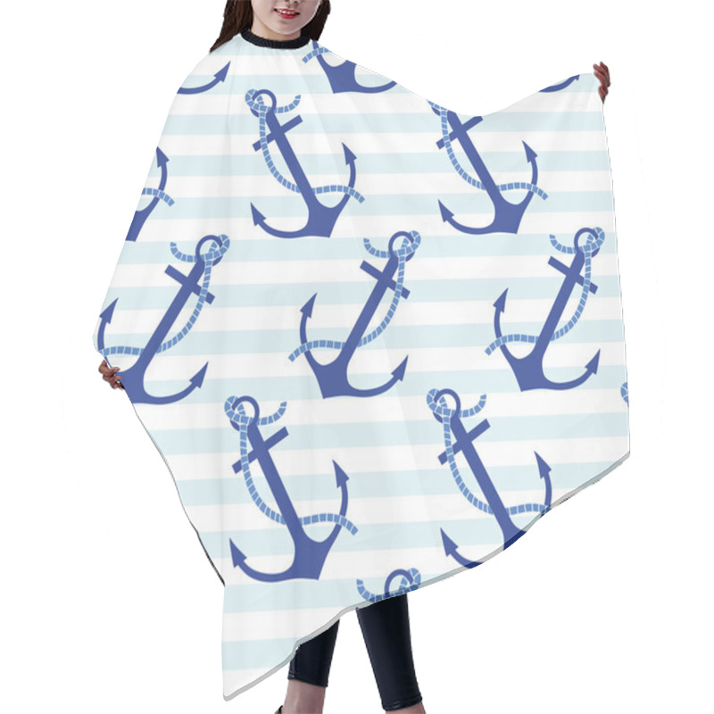 Personality  Anchors Pattern Hair Cutting Cape