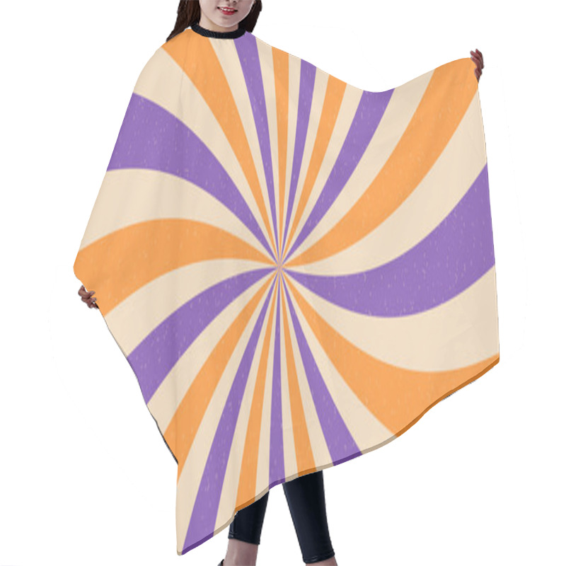 Personality  Retro Background With Rays Or Stripes In The Center. Vector Illustration. Hair Cutting Cape