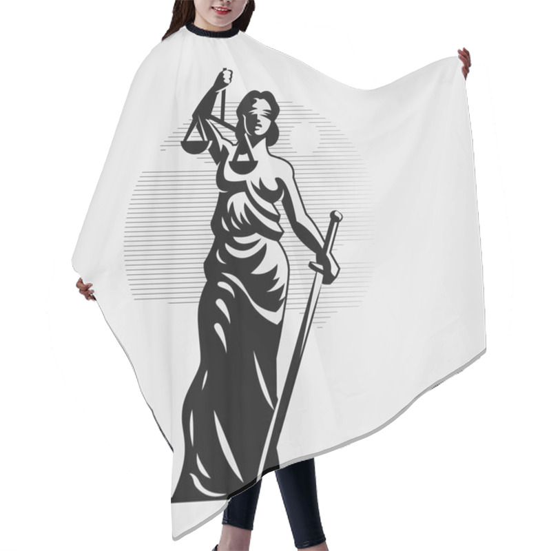 Personality  Goddess Of Justice Themis. Hair Cutting Cape