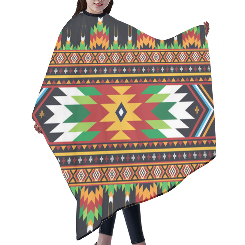 Personality  Tribal Vector Ornament. Seamless African Pattern. Ethnic Carpet With Chevrons. Aztec Style. Geometric Mosaic On The Tile, Majolica. Ancient Interior. Modern Rug. Geo Print On Textile. Kente Cloth. Hair Cutting Cape