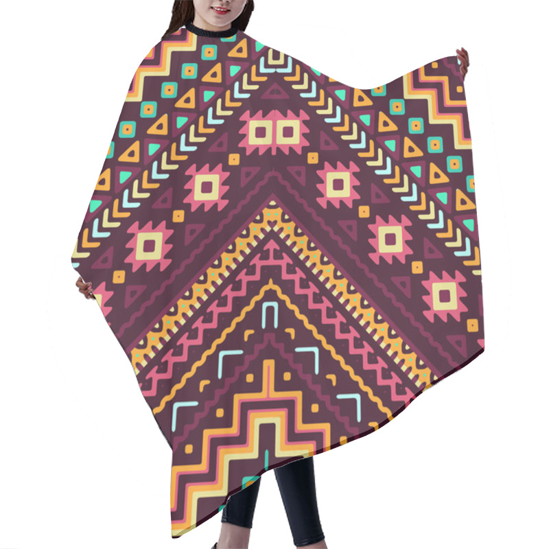 Personality  Seamless Hand Drawn Chevron Pattern Hair Cutting Cape