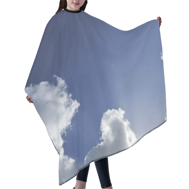 Personality  White Fluffy Cumulus Clouds In The Summer Sky Hair Cutting Cape