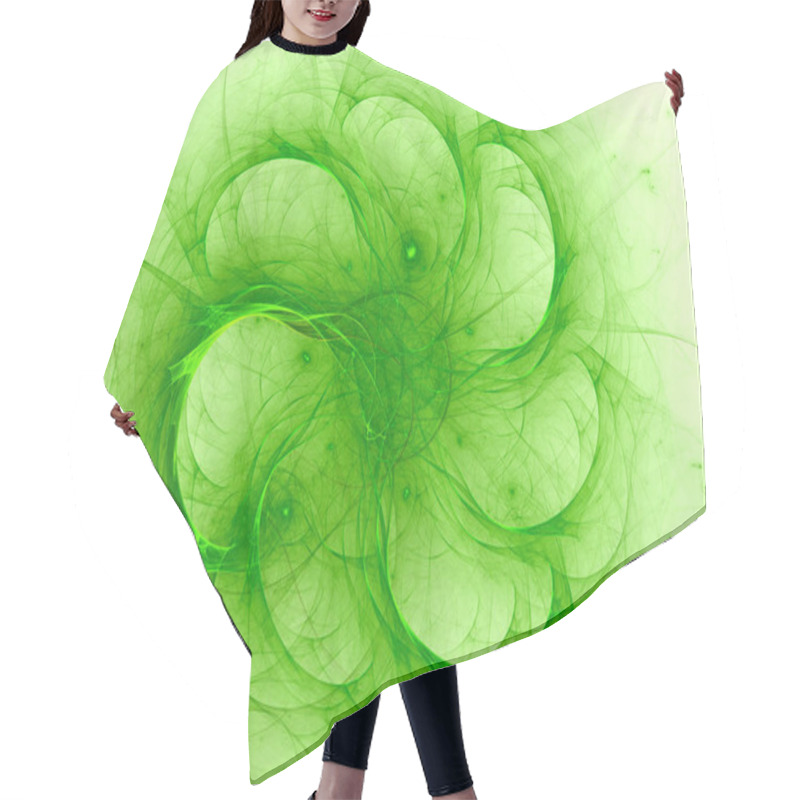 Personality  Green Abstract Fractal Background 3d Rendering Illustration Hair Cutting Cape