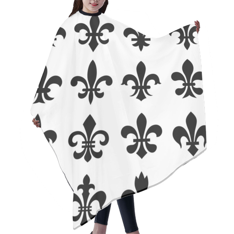 Personality  Classic Fleur De Lys Symbol Set Hair Cutting Cape