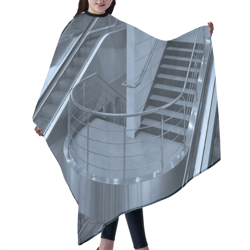 Personality  Escalator And Stairs Hair Cutting Cape