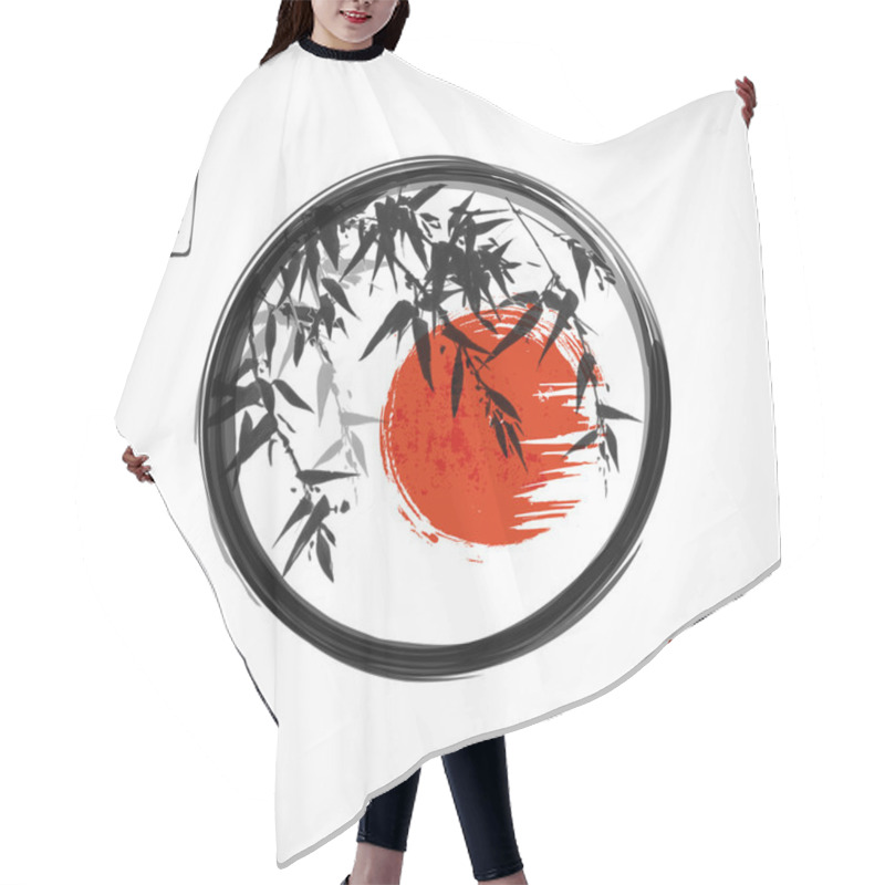 Personality  Bamboo Trees In  Circle Hair Cutting Cape